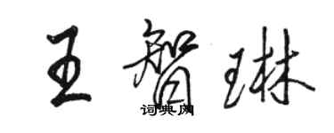 駱恆光王智琳行書個性簽名怎么寫