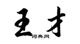 胡問遂王才行書個性簽名怎么寫