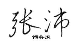 駱恆光張沛行書個性簽名怎么寫