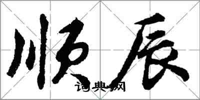 胡問遂順辰行書怎么寫