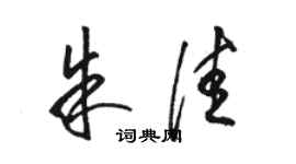 駱恆光朱佳草書個性簽名怎么寫