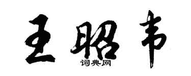 胡問遂王昭韋行書個性簽名怎么寫