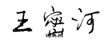 曾慶福王密河行書個性簽名怎么寫