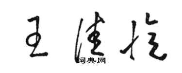 駱恆光王佳憶草書個性簽名怎么寫