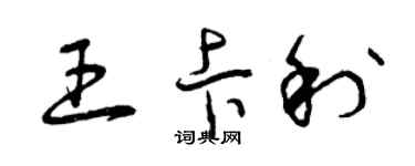 曾慶福王卡利草書個性簽名怎么寫