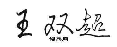 駱恆光王雙超行書個性簽名怎么寫