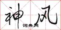 駱恆光神風行書怎么寫
