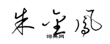 梁錦英朱金鳳草書個性簽名怎么寫