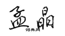 駱恆光孟晶行書個性簽名怎么寫