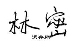 曾慶福林密行書個性簽名怎么寫