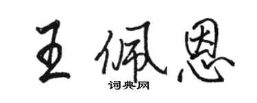駱恆光王佩恩行書個性簽名怎么寫