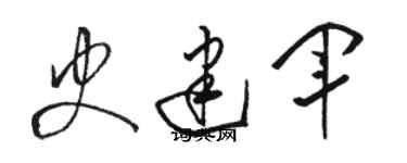 駱恆光史建軍草書個性簽名怎么寫