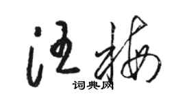 駱恆光汪梅草書個性簽名怎么寫