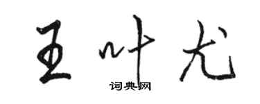 駱恆光王葉尤行書個性簽名怎么寫