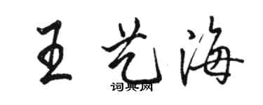 駱恆光王藝海行書個性簽名怎么寫
