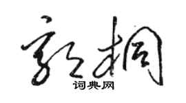 駱恆光郭桐草書個性簽名怎么寫