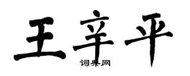 翁闓運王辛平楷書個性簽名怎么寫