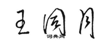 駱恆光王同月草書個性簽名怎么寫