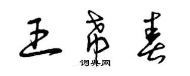 曾慶福王希春草書個性簽名怎么寫