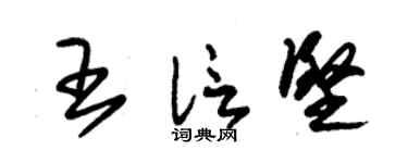 朱錫榮王信堅草書個性簽名怎么寫