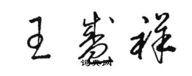 駱恆光王盛祥草書個性簽名怎么寫