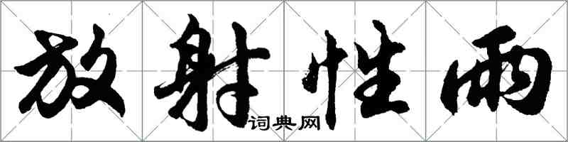 胡問遂放射性雨行書怎么寫