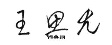 駱恆光王思尤草書個性簽名怎么寫