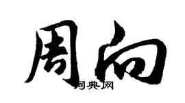胡問遂周向行書個性簽名怎么寫