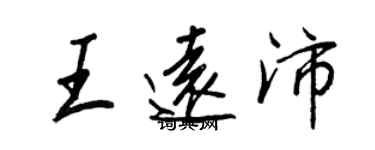 王正良王遠沛行書個性簽名怎么寫