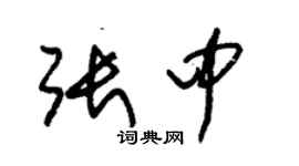 朱錫榮張中草書個性簽名怎么寫