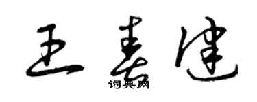 曾慶福王春健草書個性簽名怎么寫