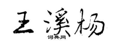 曾慶福王溪楊行書個性簽名怎么寫