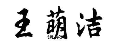胡問遂王萌潔行書個性簽名怎么寫