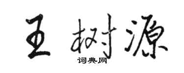 駱恆光王樹源行書個性簽名怎么寫