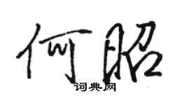 駱恆光何昭行書個性簽名怎么寫