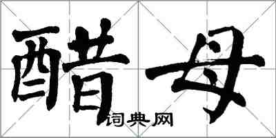 翁闓運醋母楷書怎么寫