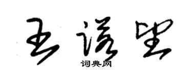 朱錫榮王諾望草書個性簽名怎么寫