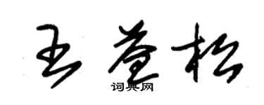 朱錫榮王益松草書個性簽名怎么寫