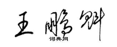 梁錦英王鵬魁草書個性簽名怎么寫