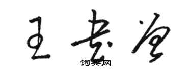 駱恆光王書曾草書個性簽名怎么寫