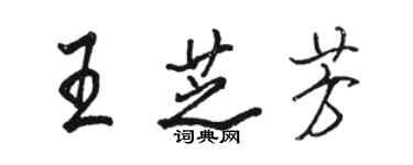 駱恆光王芝芳行書個性簽名怎么寫