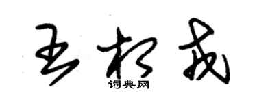 朱錫榮王相戎草書個性簽名怎么寫