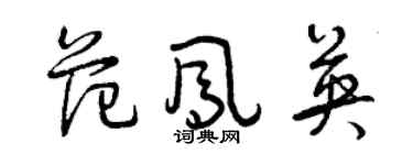 曾慶福范鳳英草書個性簽名怎么寫