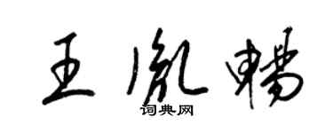 梁錦英王胤暢草書個性簽名怎么寫