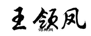 胡問遂王領鳳行書個性簽名怎么寫