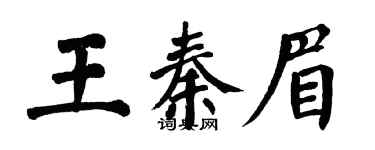 翁闓運王秦眉楷書個性簽名怎么寫