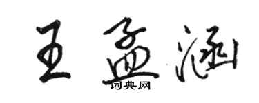 駱恆光王孟涵行書個性簽名怎么寫