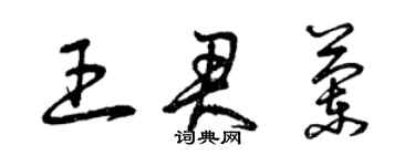 曾慶福王君蘭草書個性簽名怎么寫