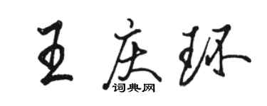 駱恆光王慶環行書個性簽名怎么寫