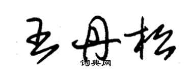 朱錫榮王丹松草書個性簽名怎么寫